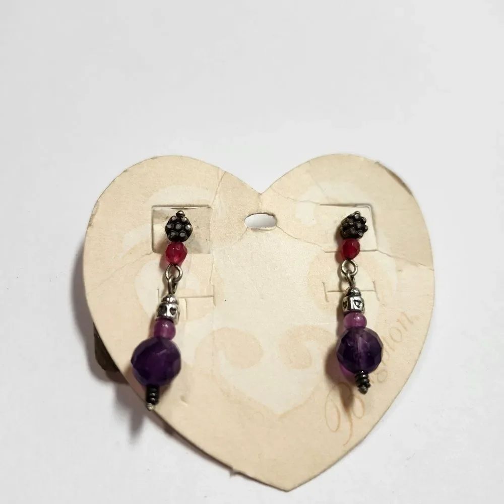 Brighton Beaded Drop Earrings - Women Jewelry Semi Precious Stones